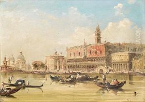 A View Of The Doge's Palace (+ A View Of St Mark's Square; Pair)