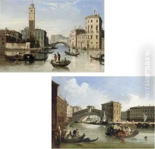 The Entrance To The Cannaregio, Venice (+ The Rialto, Venice; 2 Works) - view 1