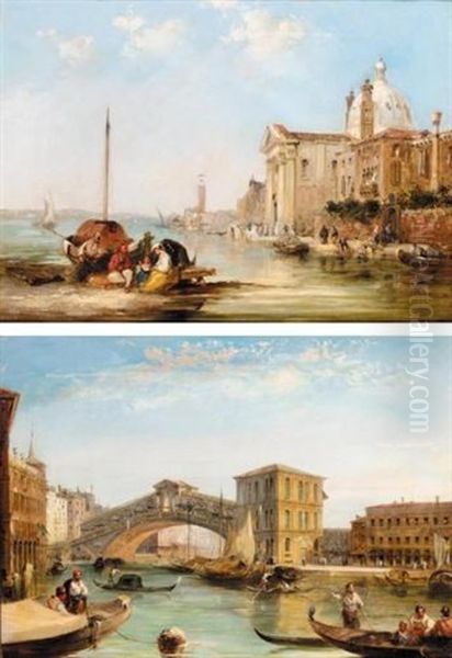 Chiesa Gesuati, Canal Della Guidecca (+ Ponto Di Rialto, Canal Grande; 2 Works) - view 1