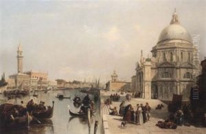 The Entrance To The Grand Canal From The Piazzetta, Venice by Edward Pritchett