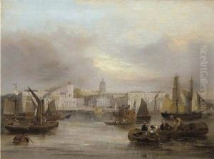 The Royal Naval Hospital, Greenwich With The Royal Observatory Beyond