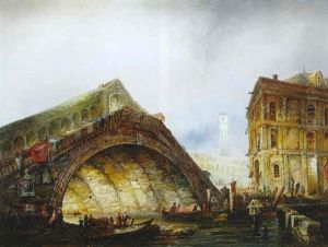 Vue De Venise : Le Pont Du Rialto by Edward Pritchett