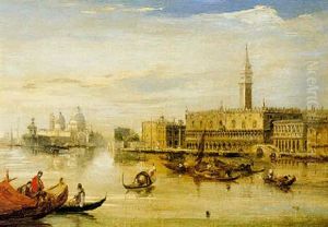 Venice, The Doge's Palace And Santa Maria Della Salute From The Lagoon