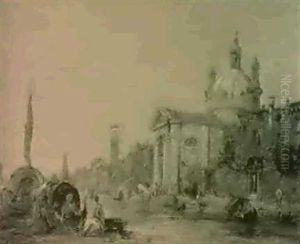 The Zattere, Church Of The Gesuiti, Venice [&]     Santa Maria Della Salute by Edward Pritchett