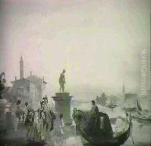 Embarking On A Gondola On The Grand Canal, Venice