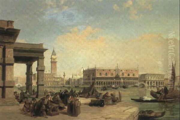 The Doge's Palace And Piazzetta From The Customs House, Venice - view 1