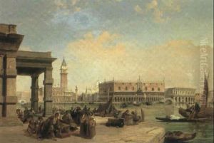 The Doge's Palace And Piazzetta From The Customs House,     Venice