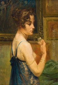 Dame Au Petit Flacon De Parfum