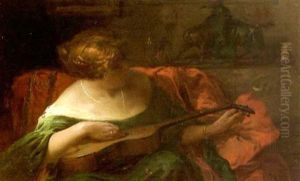 Elegante A La Guitare by Henri Privat-Livemont