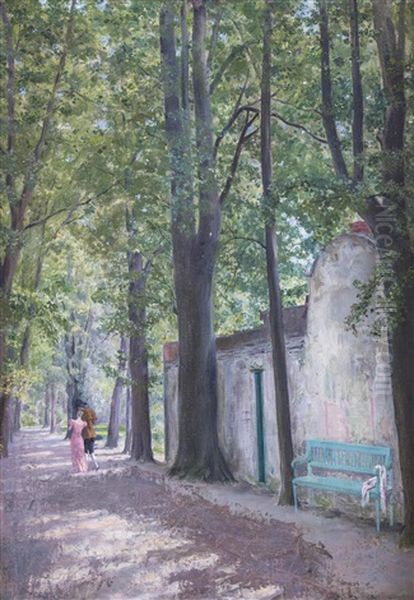 Liebespaar Im Park (der Vergessene Schal) - view 1