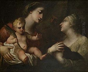 Madonnan Med Barnet Och Sta Katarina by Ercole Procaccini the Younger