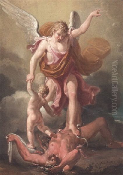 Saint Michael Triumphing Over Evil - view 1
