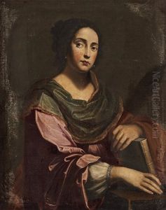 A Lady With Pearl Earrings And Holding A Book