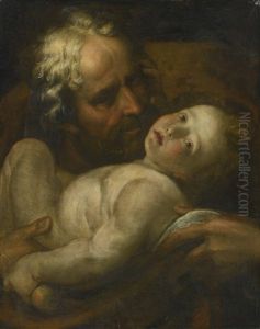Saint Joseph And The Infant Christ by Giulio Cesare Procaccini