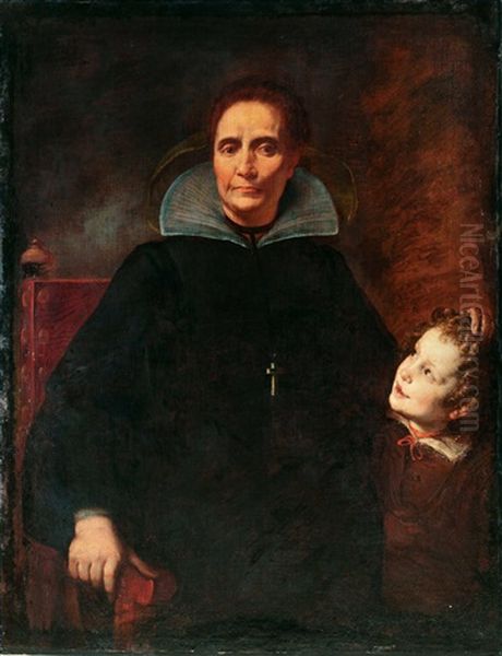 Bildnis Einer Adeligen Mit Einem Knaben / Ritratto Di Gentildonna Con Giovinetto - view 1