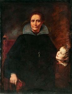 Bildnis Einer Adeligen Mit Einem Knaben / Ritratto Di Gentildonna Con Giovinetto by Giulio Cesare Procaccini