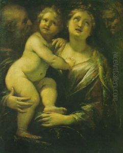 Madonna Con Bambino Ed I Santi Anna E Gioacchino