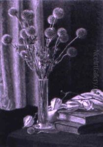 Stilleben Mit Grunem Buch by Emil Prochaska