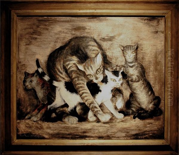 Cat With Kittens - view 1