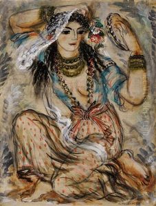 Divka S Tamburinou by Antonin Prochazka
