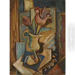 Still Life With Tulips (zatii S Tulipany) by Antonin Prochazka