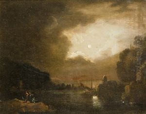 Gewitter Bei Vollmond by Frantisek Xaver Prochazka