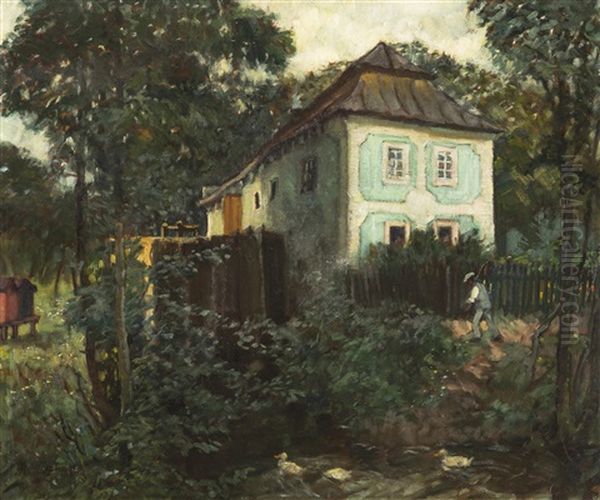 In Front Of A Cottage - view 1