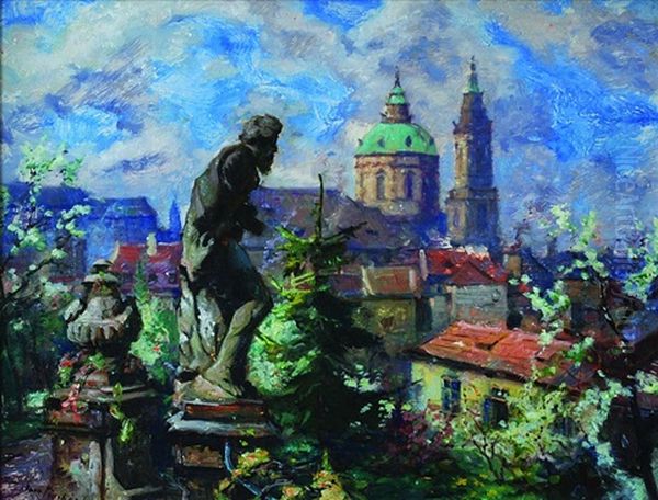 Statue In Prague Castle Garden - view 1