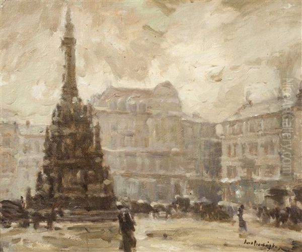 Olomouc Square In Winter - view 1