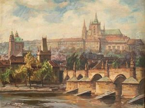 View To Prague Castle by Iaro Prochazka