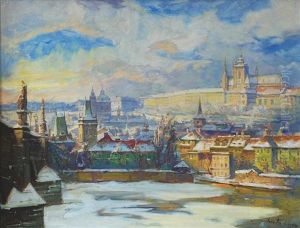 View At Prague Castle by Iaro Prochazka
