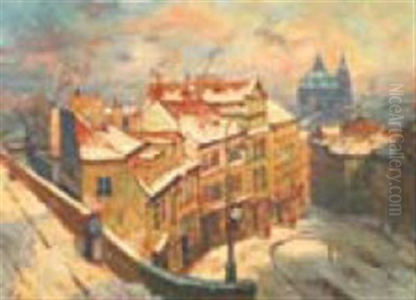 Nerudova Ulice V Zime - view 1