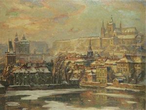 A View Of The Lesser Quarter And The Castle District by Iaro Prochazka