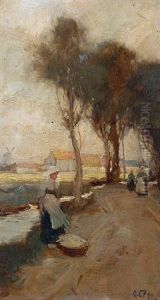 A Girl Resting On A Lane (+ Mother And Child In A Street; 2 Works)