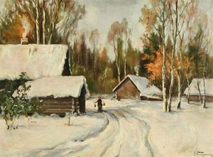 Early Winter In The Village by Aleksei Matveevich Prokofiev