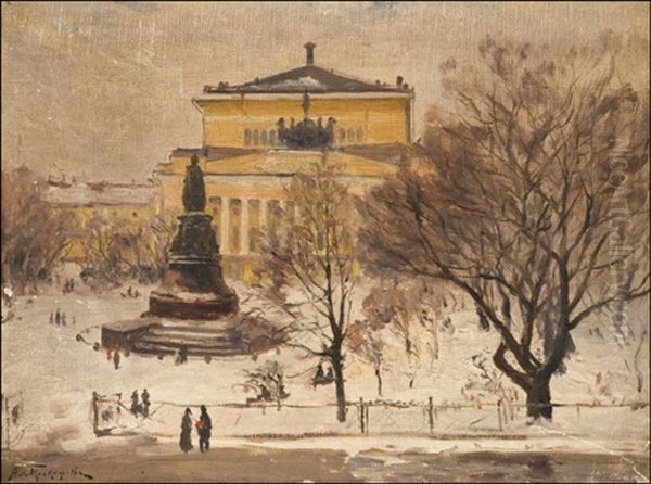 Winter Scene By The Alexandrinski Theater In The Jekaterina Park - view 1