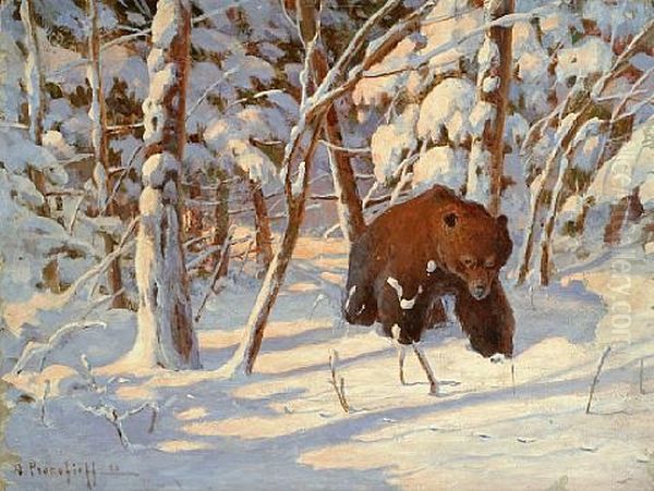 A Bear In The Snow - view 1