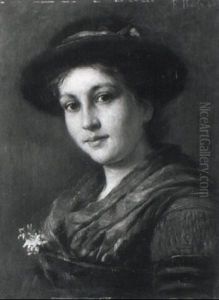 Dirndl Mit Edelweis Am Mieder by Friedrich Anton Otto Prolss
