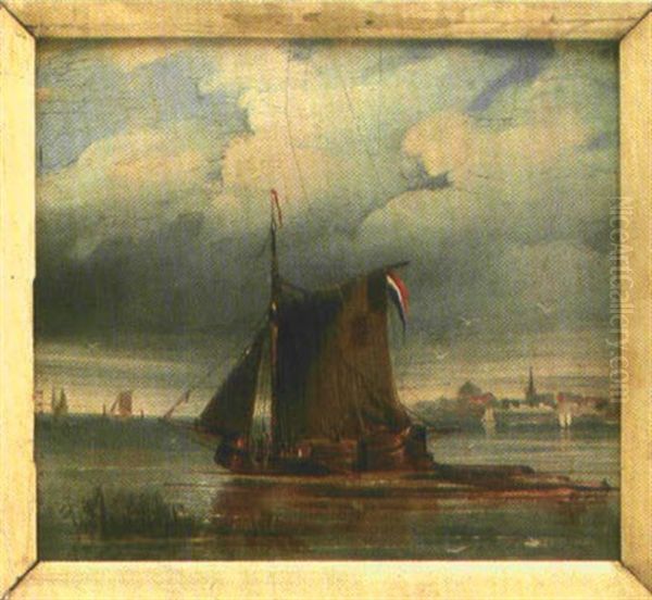 Segelboot Auf Dem Ijsselmeer Vor Edam - view 1