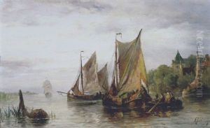 Zeilschepen Op Volle Zee Zeilschepen Op Volle Zee