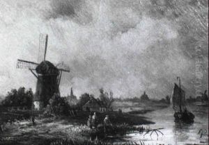Windmuhle In Sommerlandschaft Windmuhle In Sommerlandschaft