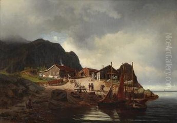 Coastal Landscape With Figures 1855 - view 1
