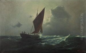 Moonlight Sailing by Emilios Prossalentis