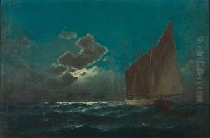 Sailing Under The Moonlight by Emilios Prossalentis