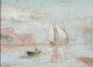 Rowing To Shore by Emilios Prossalentis