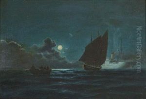 Sailing In The Moonlight by Emilios Prossalentis