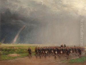 Soldiers On The March by Paul-Alexandre Protais