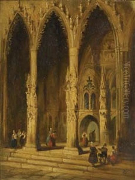 Cathedral Steps With Figures - view 1