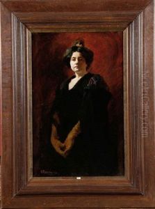 Portrait D'une Dame De Qualite En Tenue De Soiree by Victor Prouve