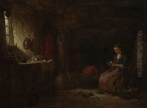 Madchen In Der Kuche by Alfred Provis
